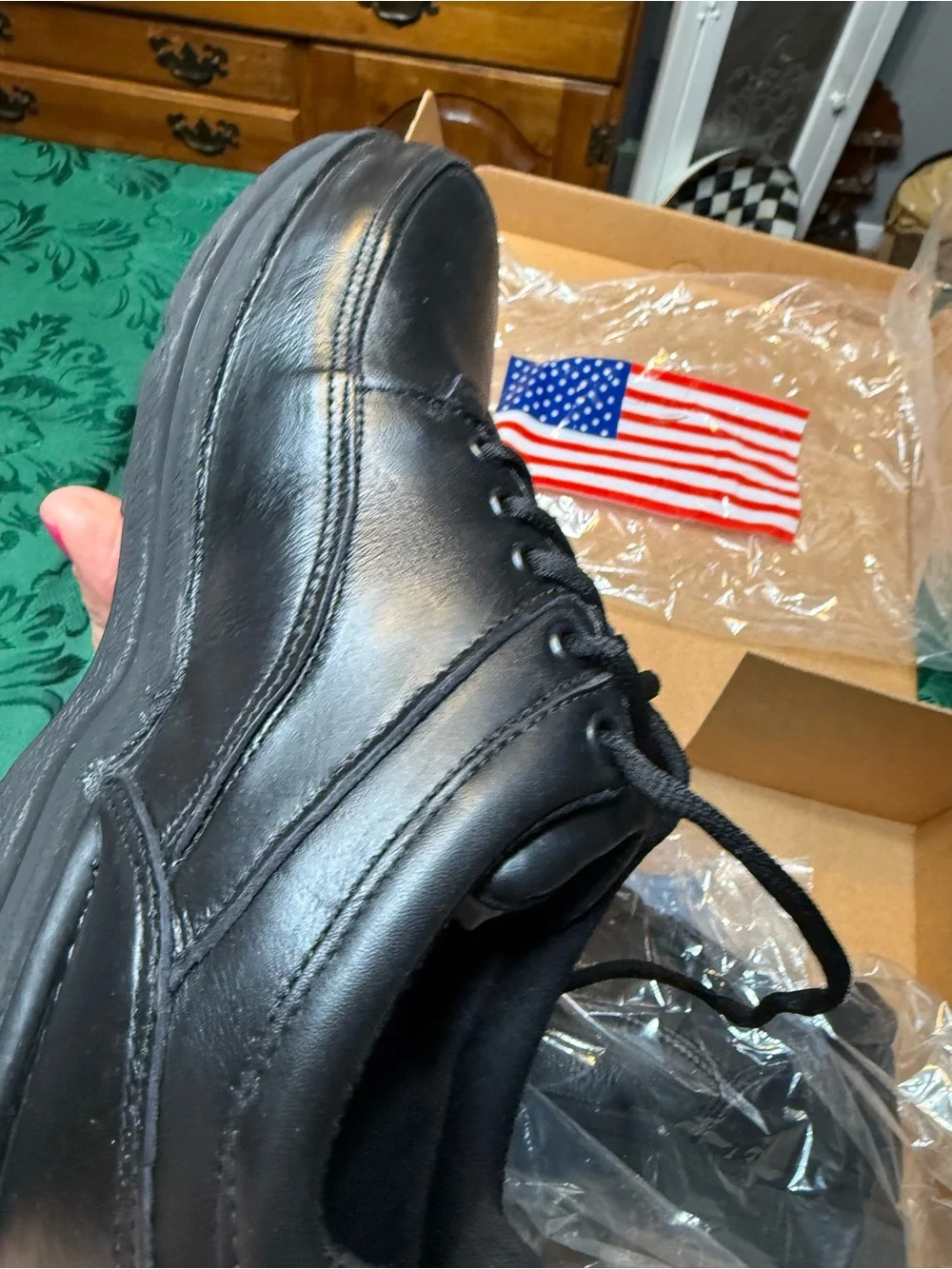 Rockport Works pro Walker, postal approved, black leather shoes men’s NWT